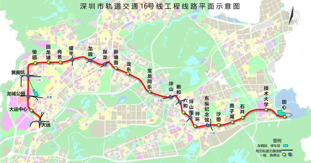 深圳地铁18号线最新线路图，自然美景探索之旅启程