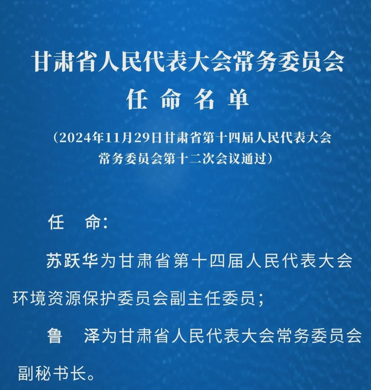 甘肃省政府最新任命，人才布局引领未来发展之思考